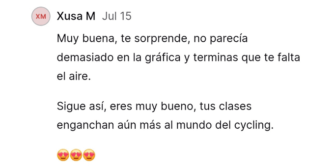 Opinión de usuario sobre MoodCycling